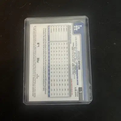 Shohei Ohtani Topps Chrome Shohei trading card in protective sleeve for 2025 Topps Chrome Shohei