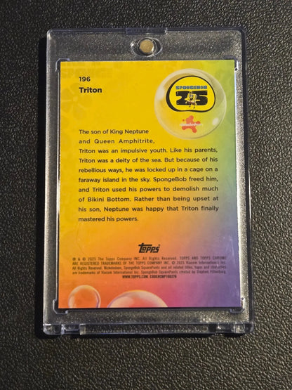 2025 Topps Chrome SpongeBob SquarePants 25th Anniversary #196 Triton - Trading Card