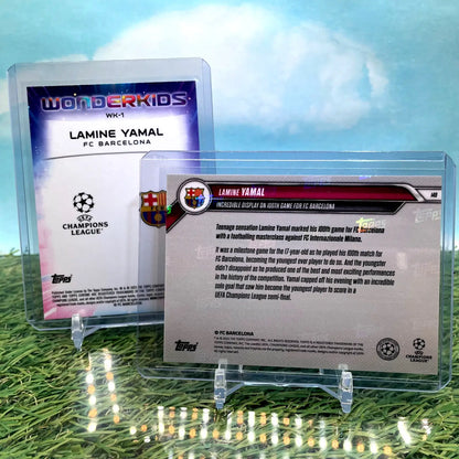 2025 Topps Chrome Soccer Trading Cards featuring Lamine Yamal Wonderkids FC Barcelona