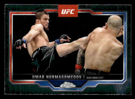 UFC trading card featuring Umar Nurmagomedov from 2025 Topps Chrome UFC series