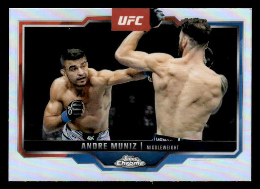 Topps Chrome UFC trading card featuring Andre Muniz as a middleweight fighter
