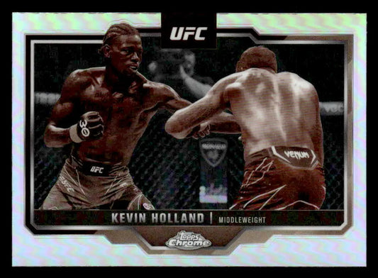 Kevin Holland UFC trading card from 2025 Topps Chrome UFC Sepia Refractor series