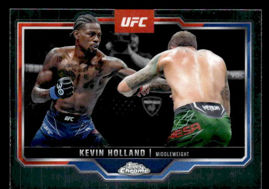 UFC trading card featuring Kevin Holland from 2025 Topps Chrome UFC series