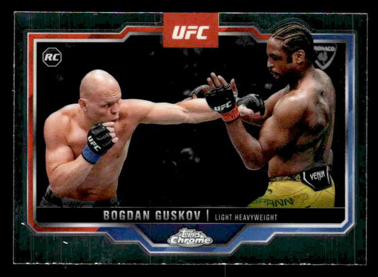UFC trading card featuring Bogdan Guskov from 2025 Topps Chrome UFC series