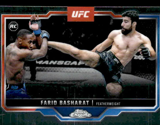 2025 Topps Chrome UFC Farid Basharat rookie card in chrome UFC collection