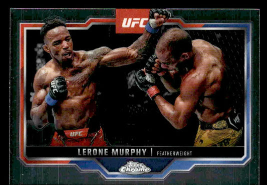 Collectible Topps Chrome UFC trading card featuring Lerone Murphy in action