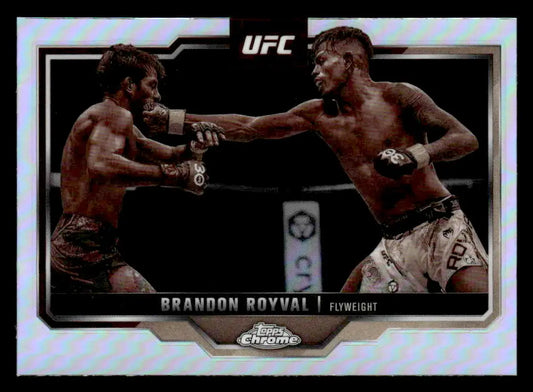 UFC trading card featuring Brandon Royval in a Topps Chrome UFC Sepia Refractor