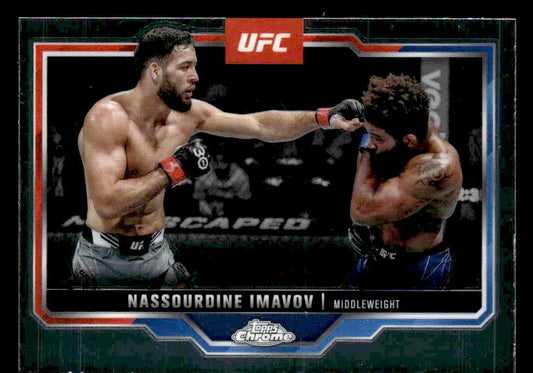 Topps Chrome UFC trading card featuring Nassourdine Imavov from 2025 Topps Chrome UFC #155