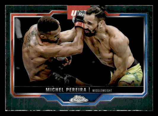 2025 Topps Chrome UFC trading card featuring Michel Pereira in Topps Chrome UFC collection