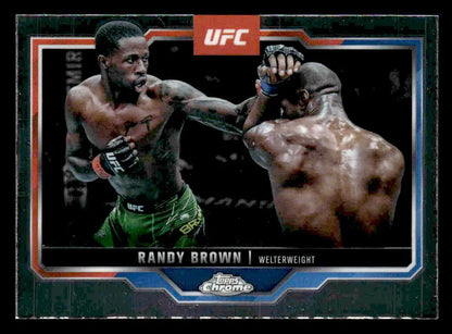2025 Topps Chrome UFC Randy Brown trading card featuring chrome UFC collectible