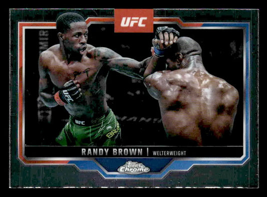 2025 Topps Chrome UFC Randy Brown trading card featuring chrome UFC collectible