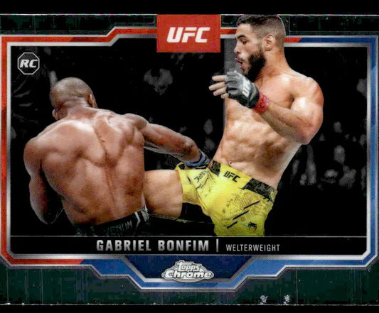 UFC trading card featuring Gabriel Bonfim from 2025 Topps Chrome UFC series