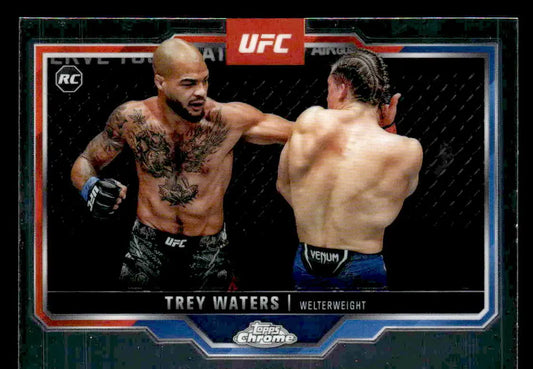UFC Trey Waters trading card from 2025 Topps Chrome UFC collection