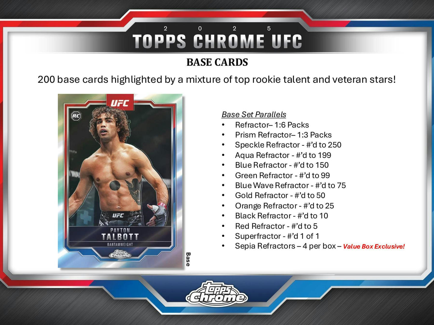 2025 Topps Chrome UFC 6-Pack Blaster Box