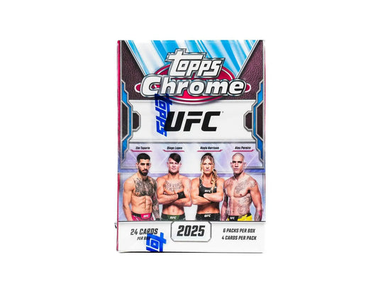 Sealed 2025 Topps Chrome UFC 6-Pack Blaster Box with Topps Chrome UFC trading cards