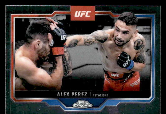 UFC trading card featuring Alex Perez from 2025 Topps Chrome UFC collection