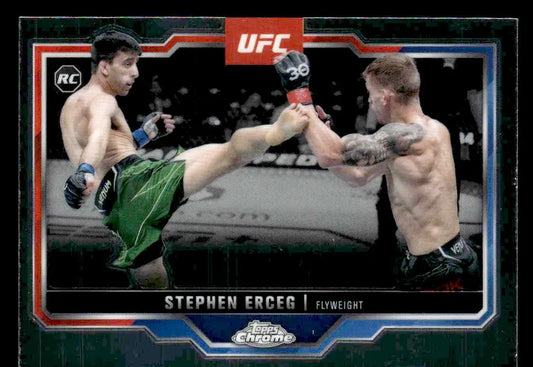 UFC trading card featuring Stephen Erceg from 2025 Topps Chrome UFC series