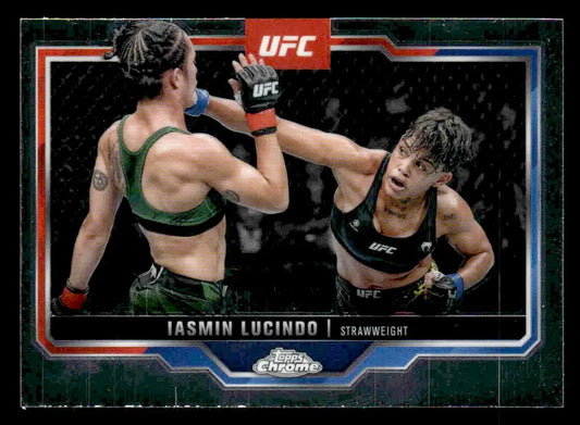 UFC trading card featuring two female fighters from Topps Chrome WWE Austin Theory series