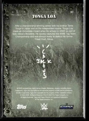 2025 Topps Chrome WWE x Cactus Jack #37 Tonga Loa