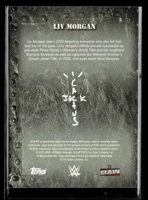 2025 Topps Chrome WWE x Cactus Jack #5 Liv Morgan