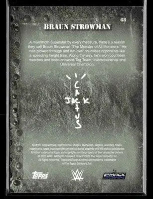 2025 Topps Chrome WWE x Cactus Jack #68 Braun Strowman