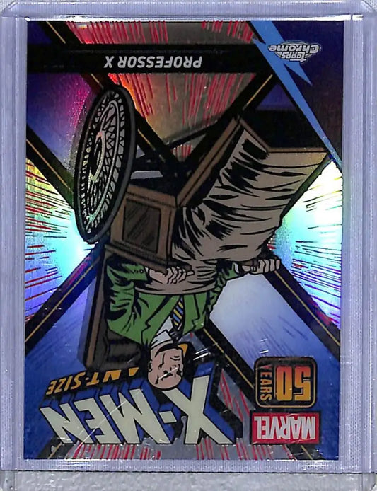 Professor X trading card from 2025 Topps Chrome X-MEN Giant Size collection