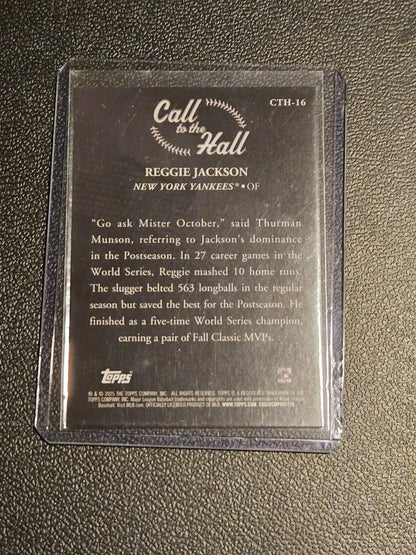 Baseball trading card of Reggie Jackson from 2025 Topps Call to the Hall series