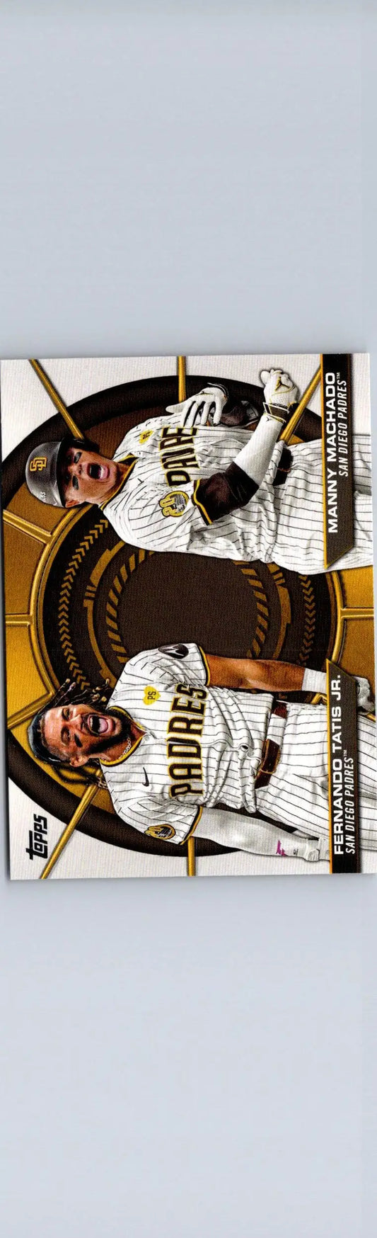 Baseball trading card featuring Fernando Tatis Jr. and Manny Machado from 2025 Topps Dynamic Duos