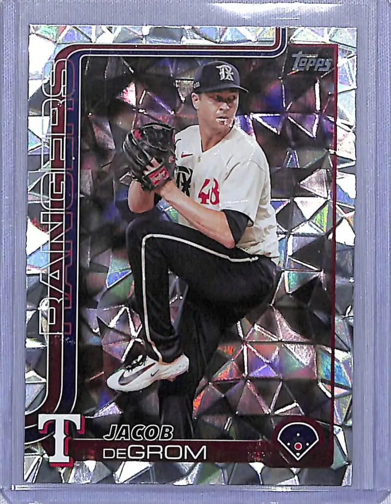 2025 Topps Diamante Jacob DeGrom baseball card Texas Rangers NM-MT condition