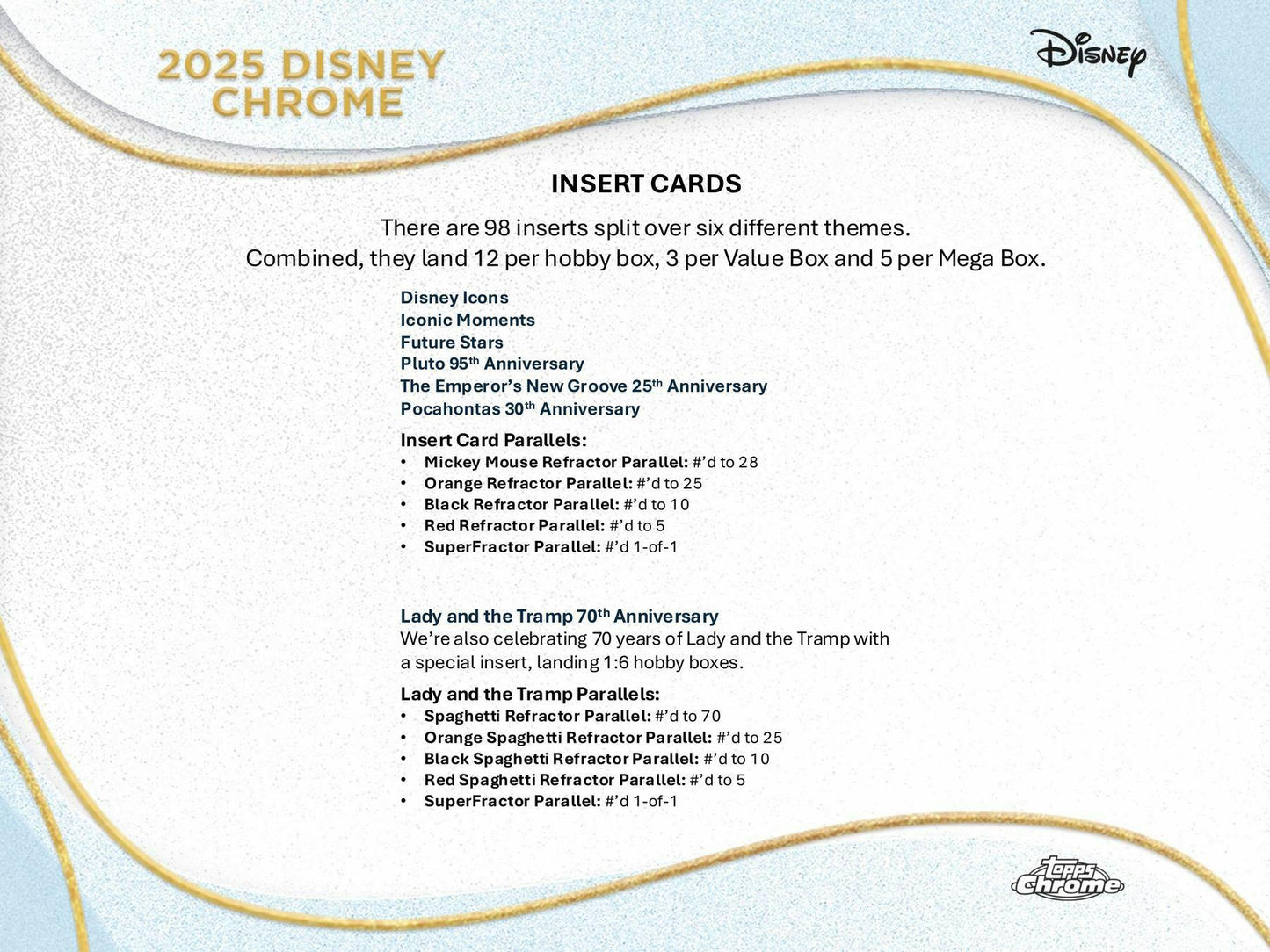 2025 Topps Disney Chrome Hobby Box | Columbia Sports Cards