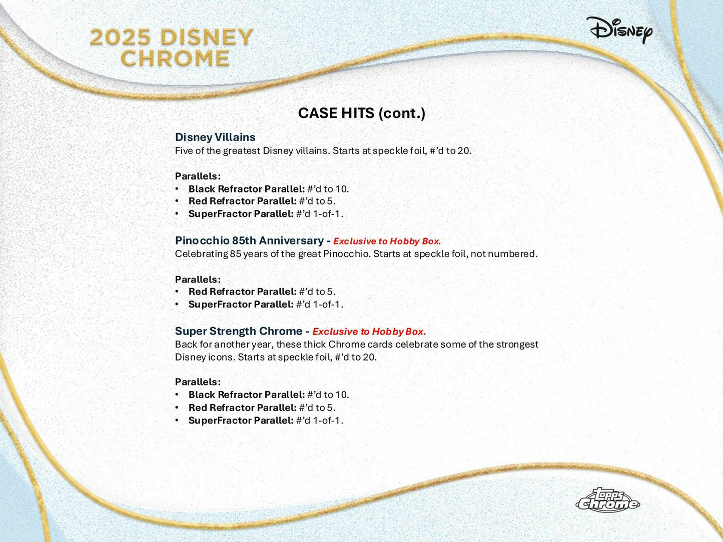 2025 Topps Disney Chrome Hobby Box | Columbia Sports Cards