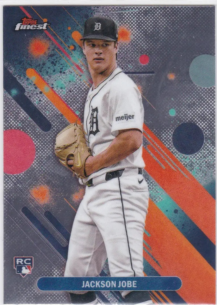 Baseball trading card of Jackson Jobe RC Detroit Tigers from 2025 Topps Finest