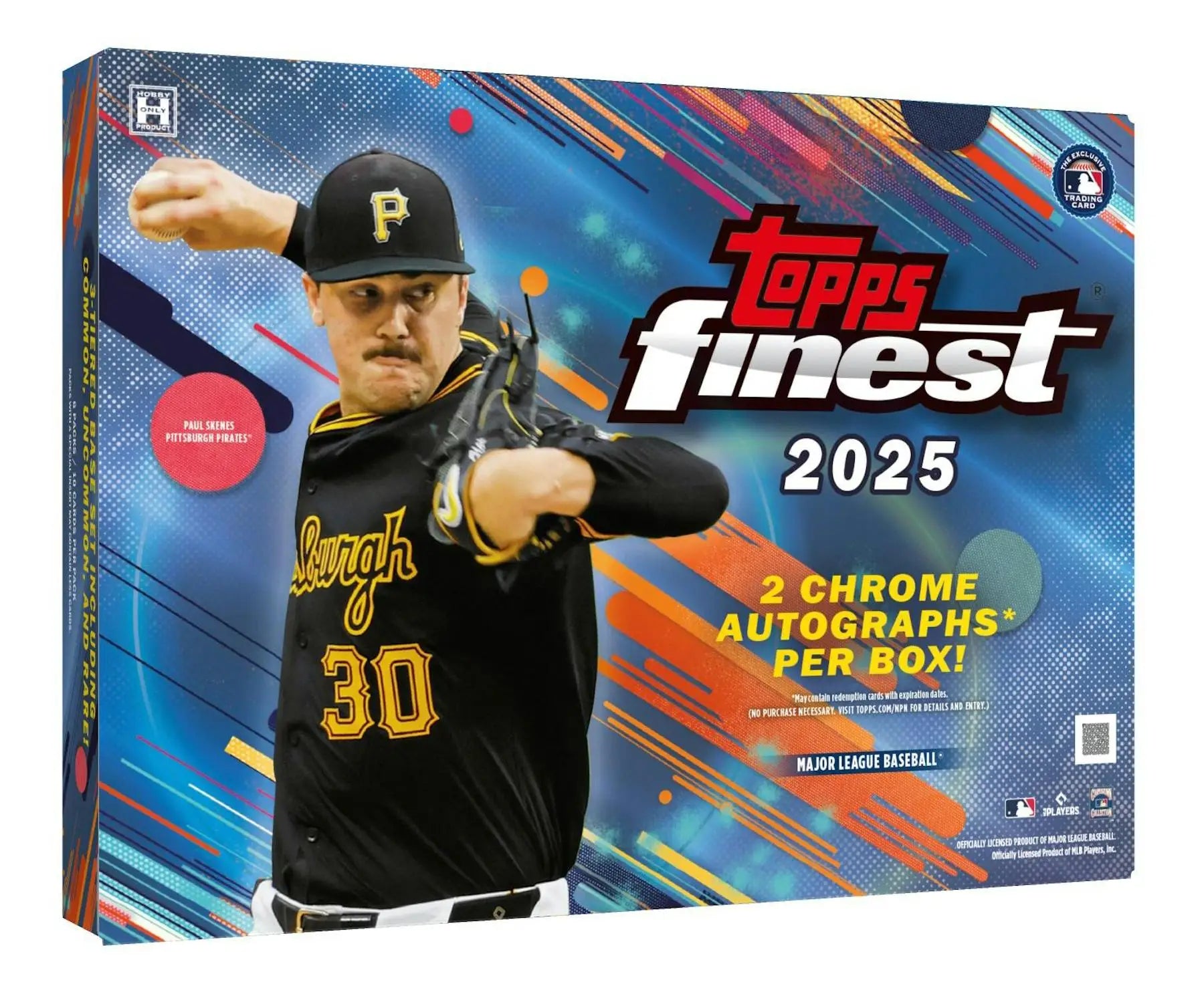 Sealed 2025 Topps Finest baseball hobby box with base card x-fractors and five base cards