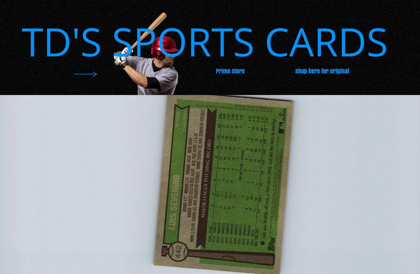 Vintage baseball card featuring Luis Severino Chrome Pink Sparkle Refractor from 2025 Topps Heritage