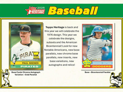 2025 Topps Heritage Baseball 8-Pack Blaster Box