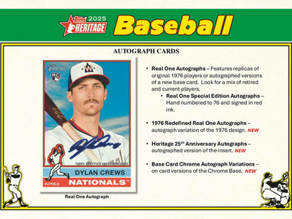 2025 Topps Heritage Baseball 8-Pack Blaster Box