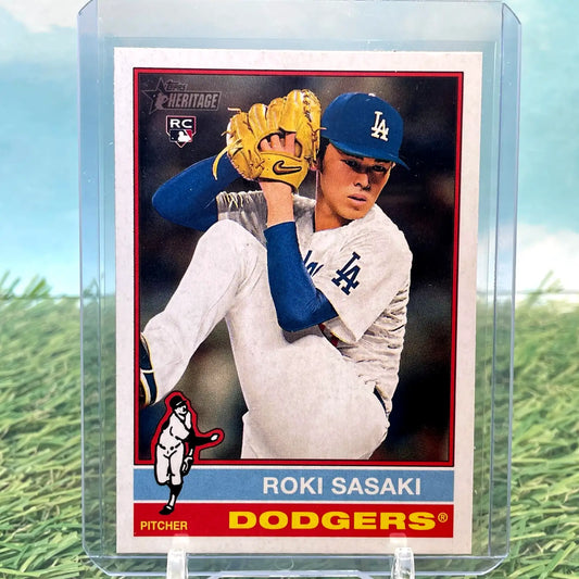 2025 Topps Heritage Baseball Roki Sasaki Dodgers rookie card #224