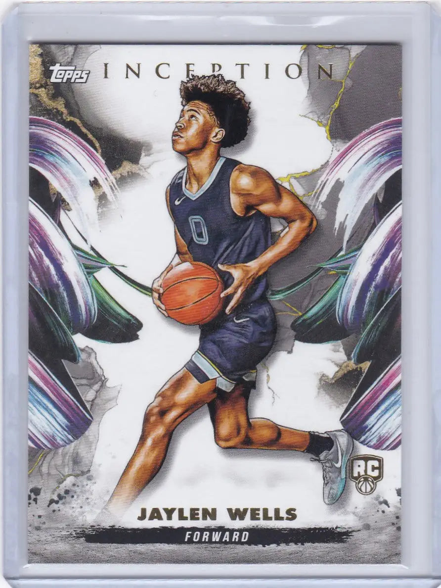 Basketball trading card of Jaylen Wells Memphis Grizzlies from 2025 TOPPS INCEPTION