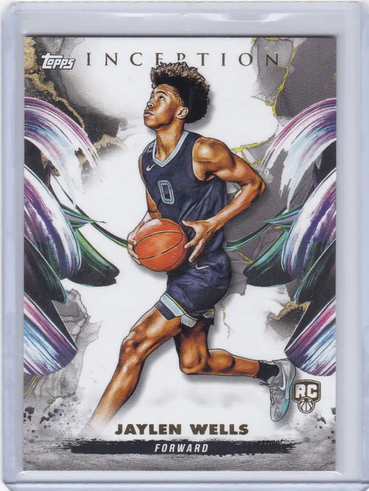 Basketball trading card of Jaylen Wells Memphis Grizzlies from 2025 TOPPS INCEPTION