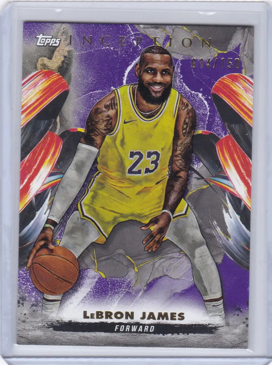 LeBron James Topps Inception basketball trading card featuring Los Angeles Lakers player
