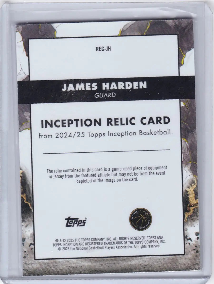 Basketball trading card featuring James Harden from Topps Inception Los Angeles Clippers