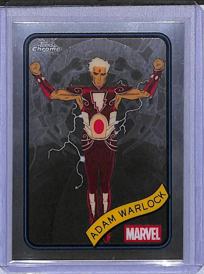 Adam Warlock trading card from 2025 Topps Marvel Chrome series in NM-MT condition