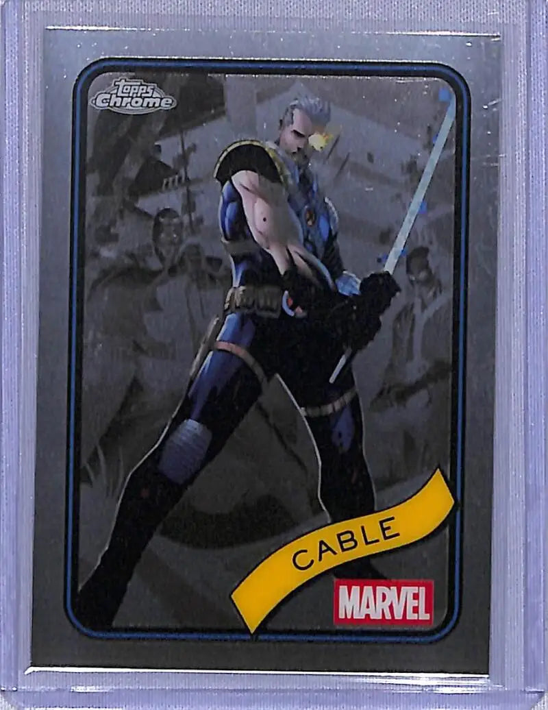 Cable Topps Chrome trading card from 2025 Topps Marvel Chrome series