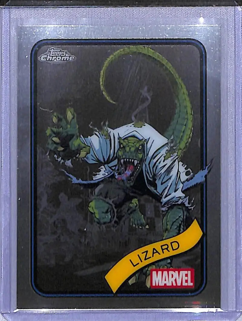 Lizard Marvel trading card from 2025 Topps Marvel Chrome series in NM-MT condition