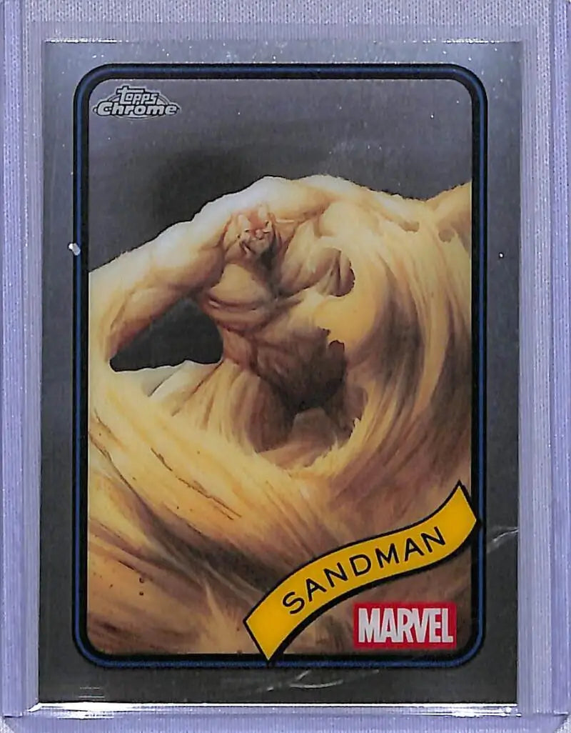 Marvel Chrome Sandman trading card from 2025 Topps Marvel Chrome series