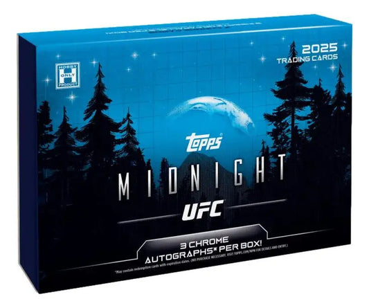 Topps Midnight UFC trading card box from 2025 Topps Midnight UFC Hobby Box