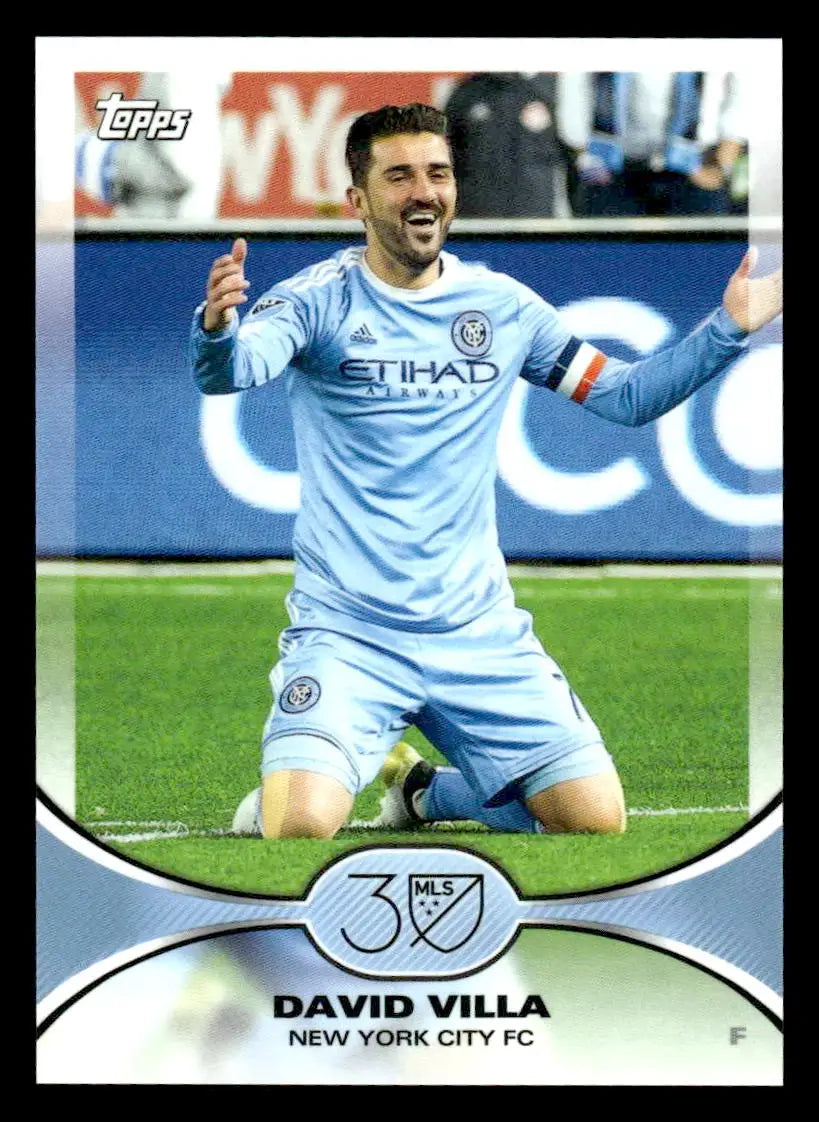 Collectible David Villa soccer card from 2025 Topps MLS 30th Anniversary Collection