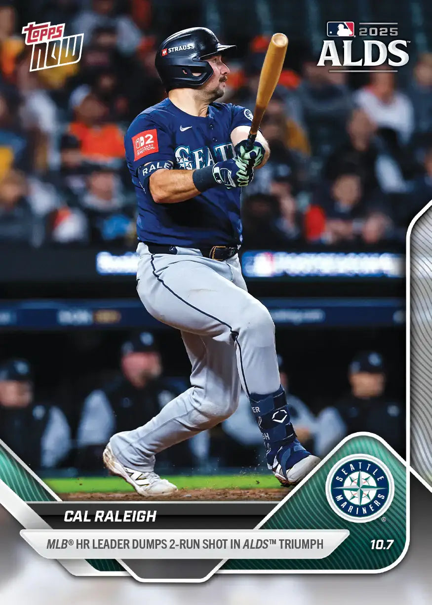 2025 Topps Now Cal Raleigh Card 836 MLB HR Leader Dumps 2-Run Shot - Sports Cards