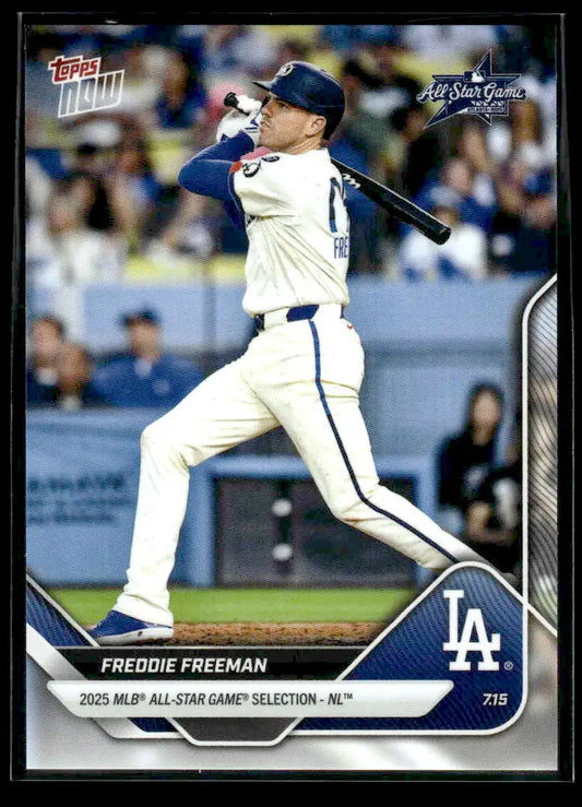 Topps Now baseball card of Freddie Freeman in batting pose for 2025 MLB All-Star Game