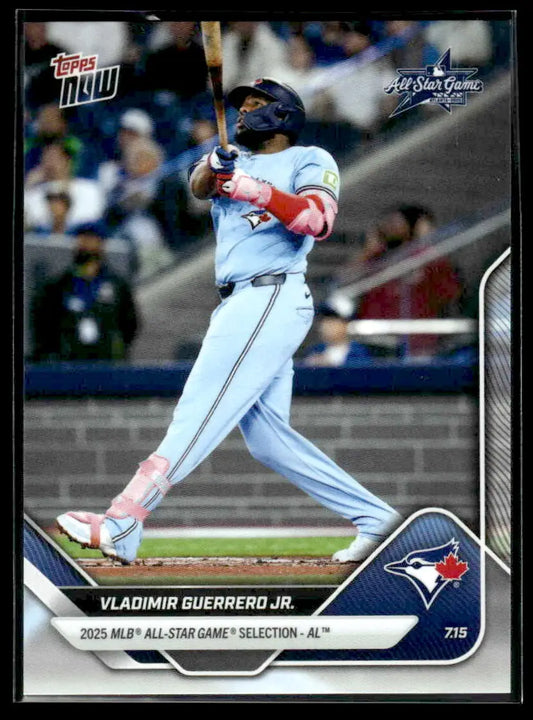Collectible Vladimir Guerrero Jr MLB All-Star Game baseball card with Topps Now logo